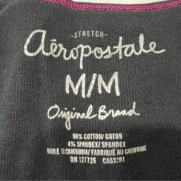 Aeropostale stretch tank top size Medium Black - Picture 4 of 9